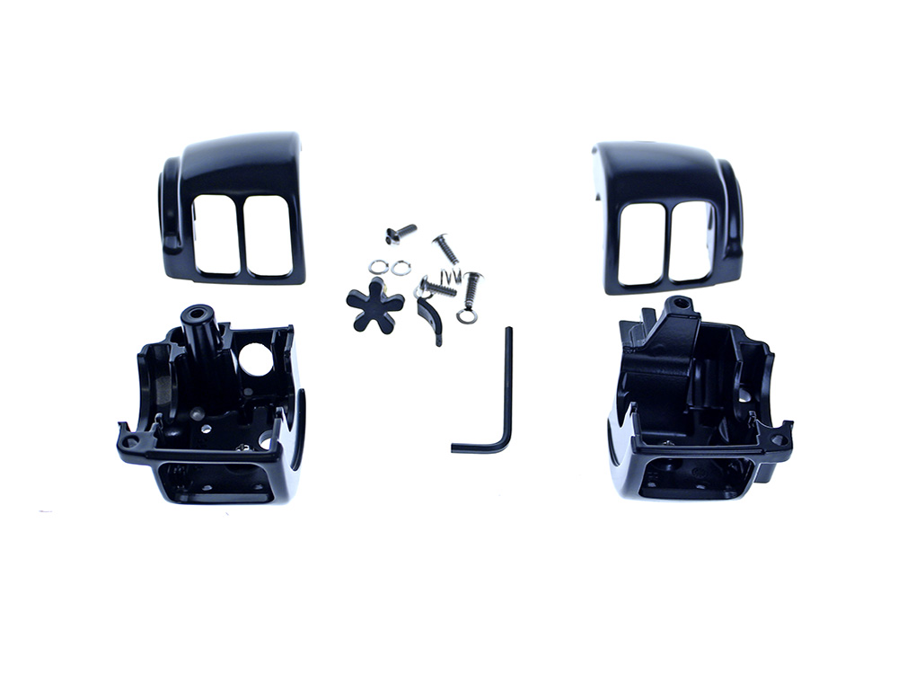 Switch Housing - Black. Fits Softail 1996-2010, Dyna 1996-2011, Road King 1996-2013, V-Rod 2002-2013 & Sportster 1996-2013 - Rollies Speed Shop
