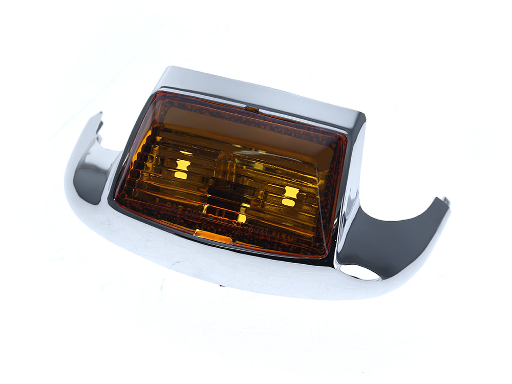 Front Fender Tip Light with Amber Lens. Fits Touring 1999-2013 & FL Softail 2000-2017 - Rollies Speed Shop