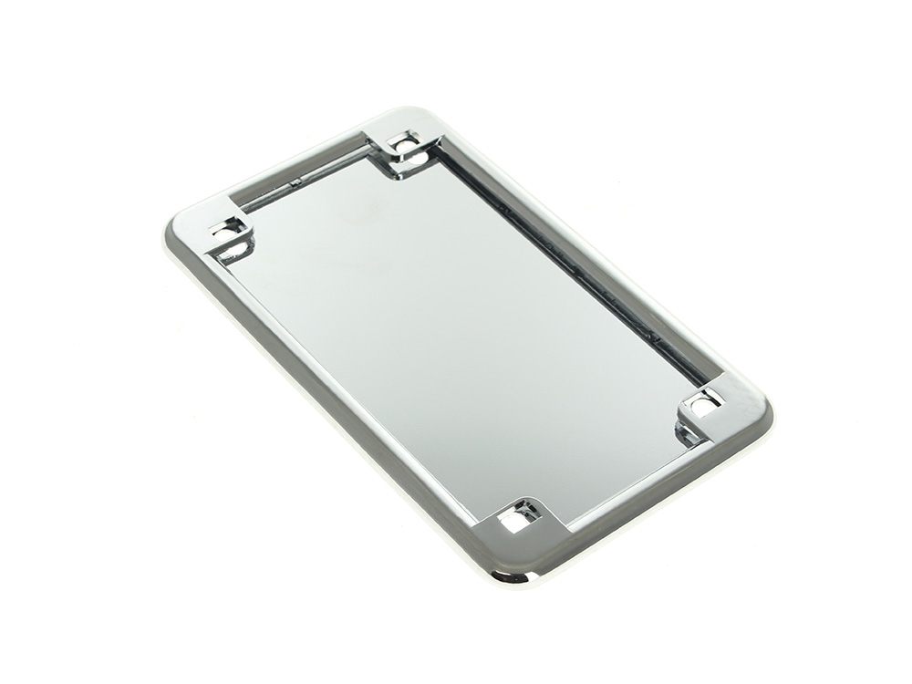 Rollies Speed Shop Number Plate Frame with 4in. x 7in. Backing Plate - Chrome