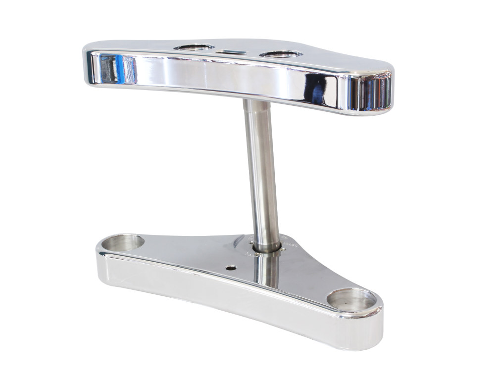 6 Degree Raked Triple Tree Kit - Chrome. Fits FX Softail 1984-2017 & Dyna Wide Glide 1993-2005.