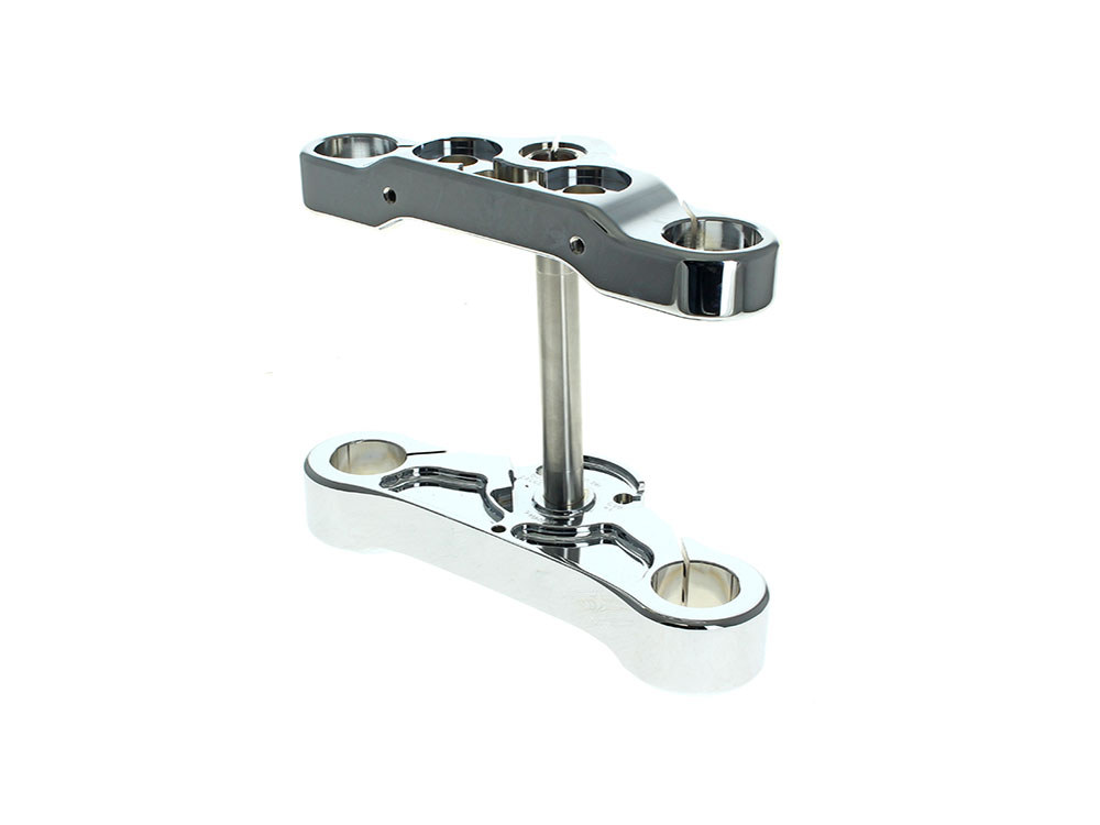 4 Degree Raked Triple Tree Kit - Chrome. Fits Breakout 2018up with 21in. or 23in. Wheel Upgrade.