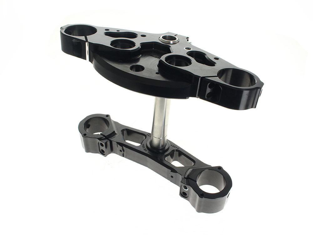 7 Degree X23 Raked Triple Tree Kit - Black. Fits Street Glide & Road Glide 2024up with 23in. Wheel Upgrade.