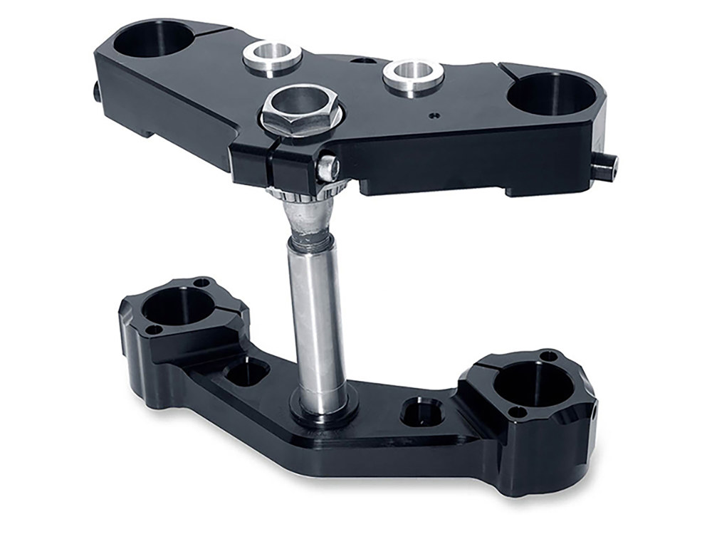 6 Degree X23 Raked Triple Tree Kit - Black. Fits Most Touring 2014-2024 with 23in. Wheel Upgrade.