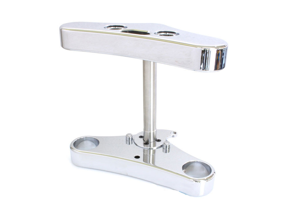 5 Degree Raked Mid Glide Triple Tree Kit - Chrome. Fits M8 Street Bob & Softail Standard with 23in. Wheel Conversion