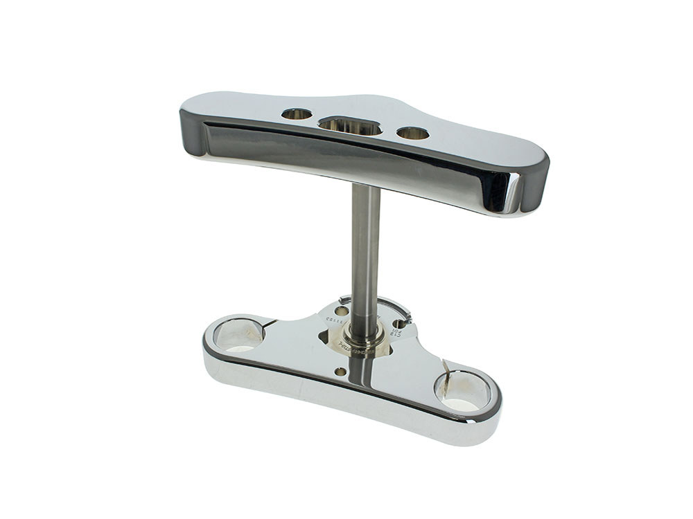 5 Degree Raked Mid Glide Triple Tree Kit - Chrome. Fits Softail Street Bob & Softail Standard 2018up with 23in. Wheel Conversion