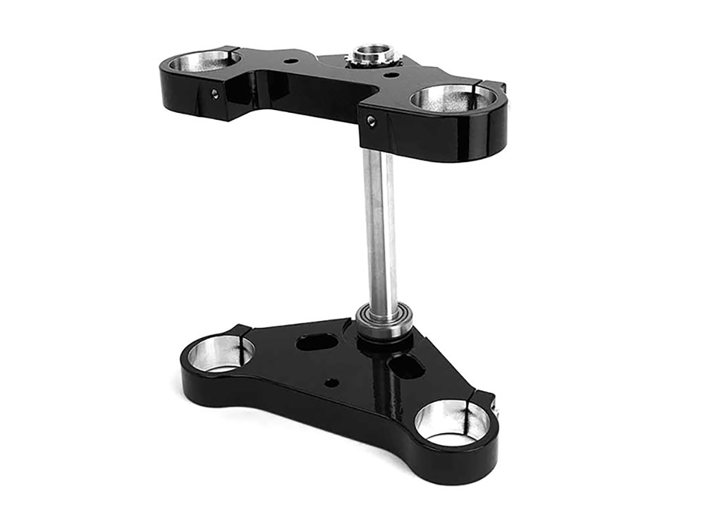 6 Degree Raked Triple Tree Kit - Black. Fits V-Rod 2002-2011 with 23in. Wheel Upgrade.