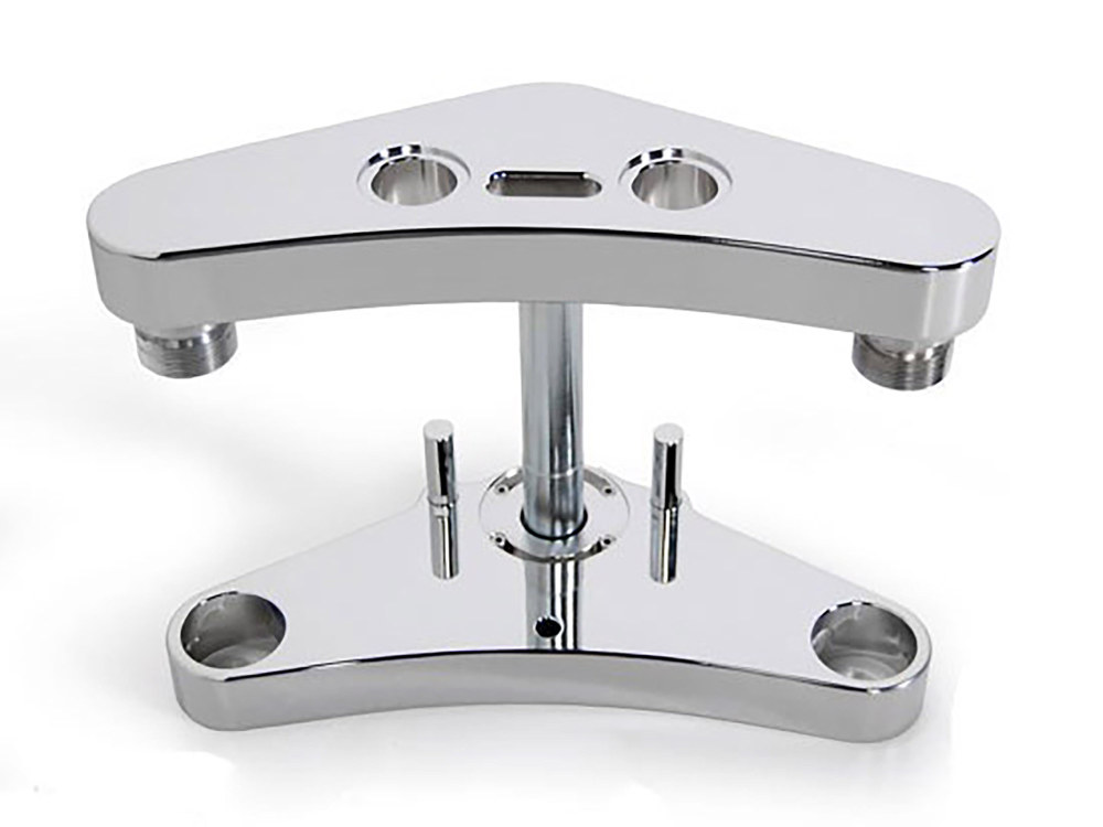 3 Degree Raked Wide Glide Triple Tree Kit - Chrome. Fits Dyna 2006-2011 & Dyna Wide Glide 2006-2017.