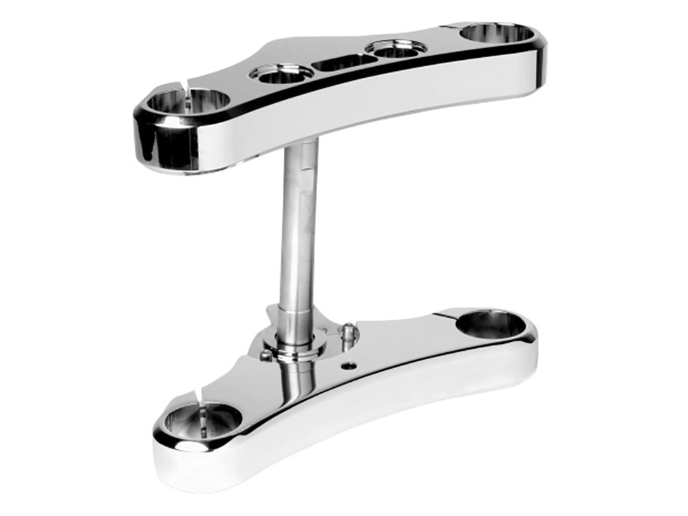 5 Degree Raked Wide Glide Conversion Triple Tree Kit - Chrome. Fits Rocker 2008-2010 with 23in. Wheel Conversion.