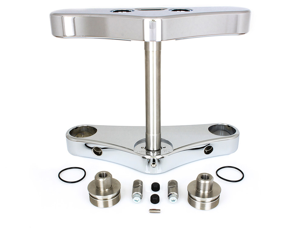 6 Degree Raked Wide Glide Triple Tree Kit - Chrome. Fits Breakout 2013-2017 with 26in. Wheel Upgrade.