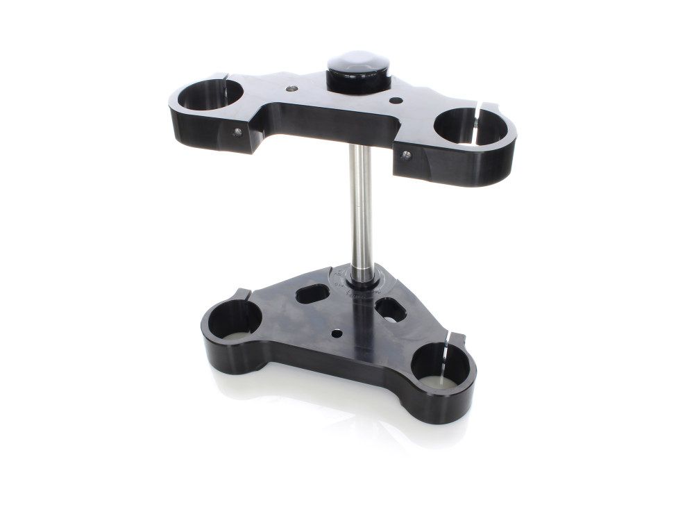 8 Degree Raked Triple Tree Kit - Black. Fits V-Rod 2012-2017 with OEM Inverted Front End & 26in. Wheel Upgrade.