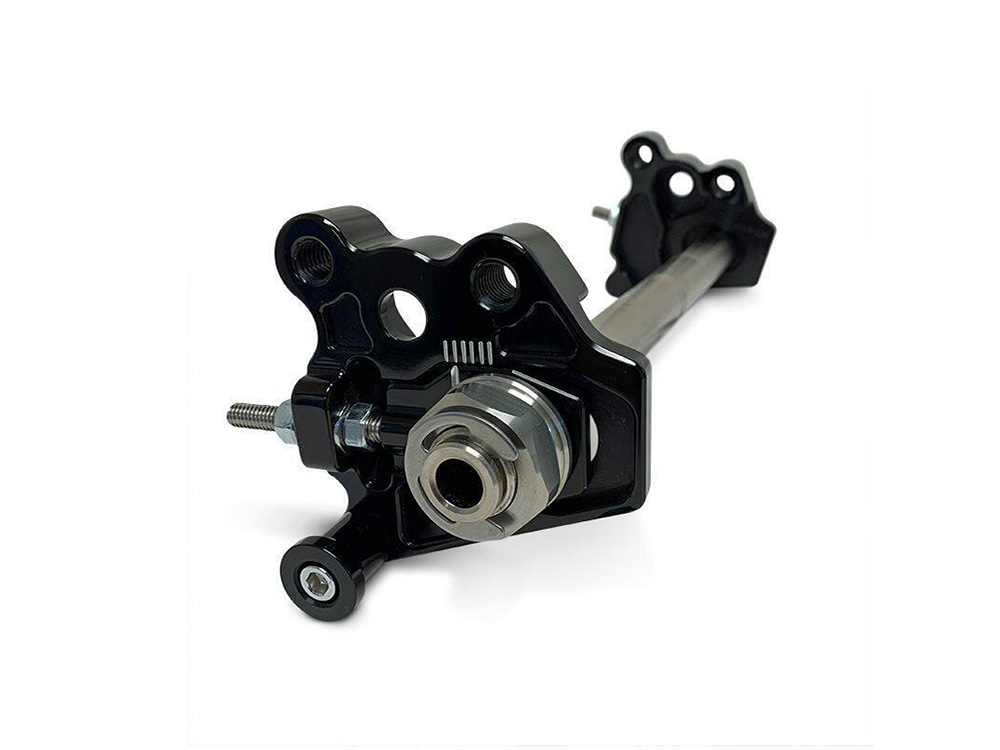 Dominator Rear Axle Adjuster Kit with Dual Shock Positions - Black. Fits Touring 2009up - Hawg Halters