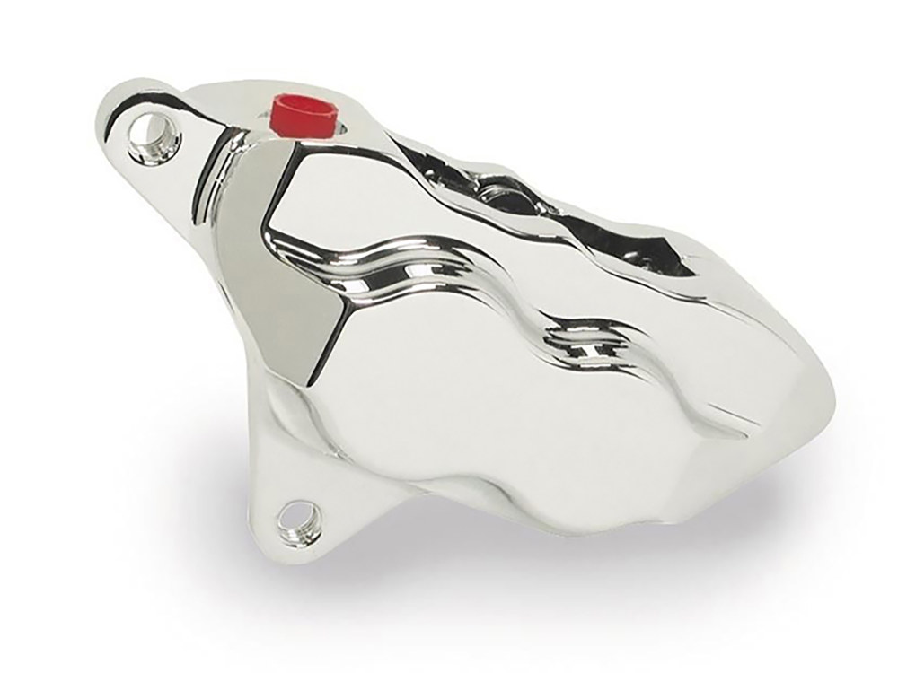Left Hand Front 4 Piston Caliper – Chrome. Fits many Big Twin & Sportster 1984-1999 Models with 11.5in. Disc Rotor.
