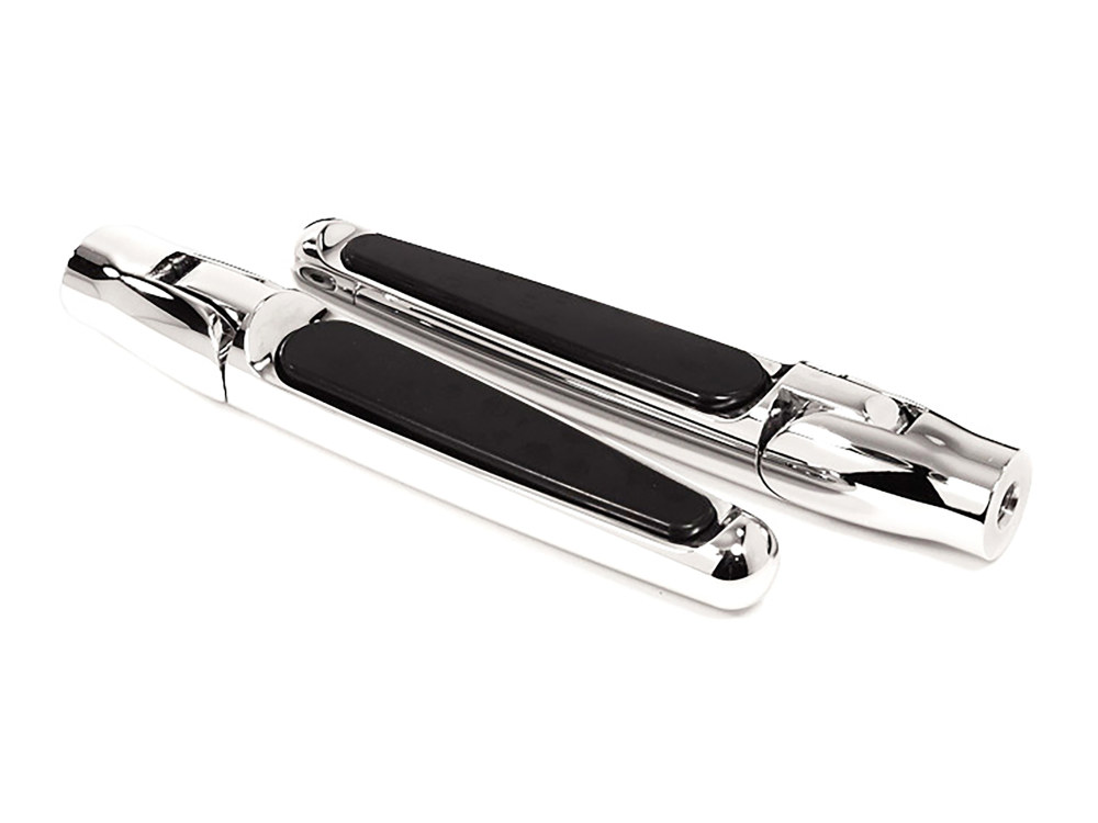 Folding Rear Footpegs with Rubber – Chrome.