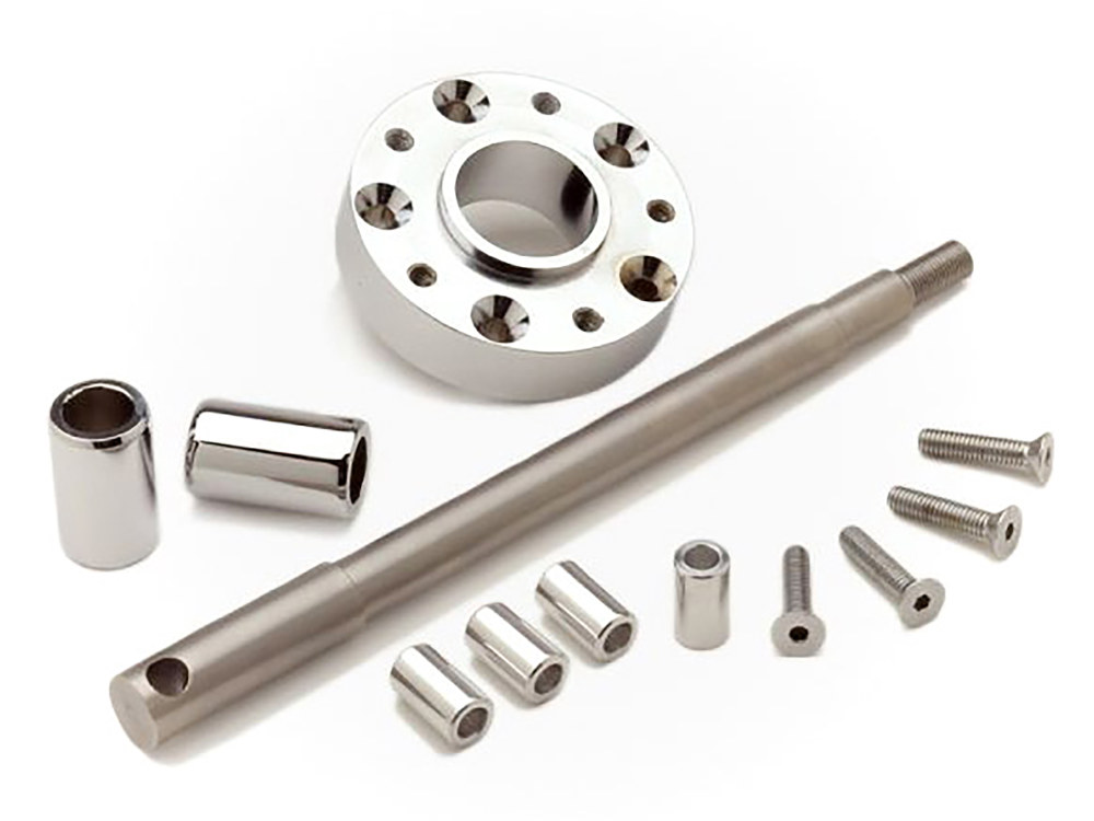 Wide Glide Conversion Hardware Kit - Chrome. Fits Sportster & Dyna 1995-1999.