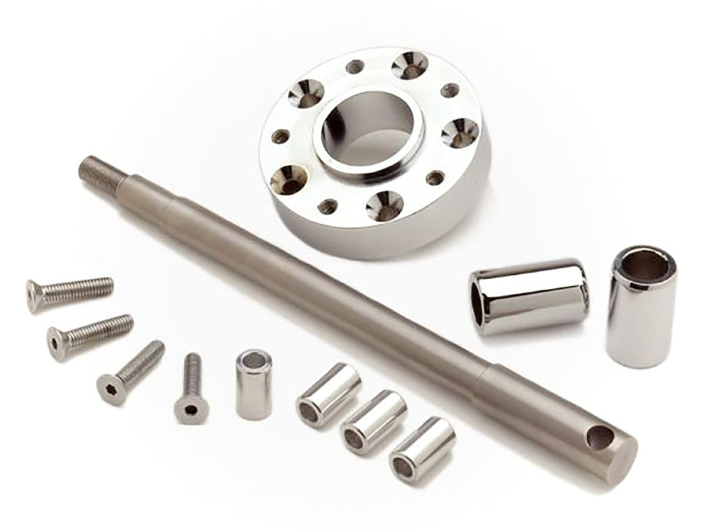 Wide Glide Conversion Hardware Kit – Chrome. Fits Dyna 2008-2011.