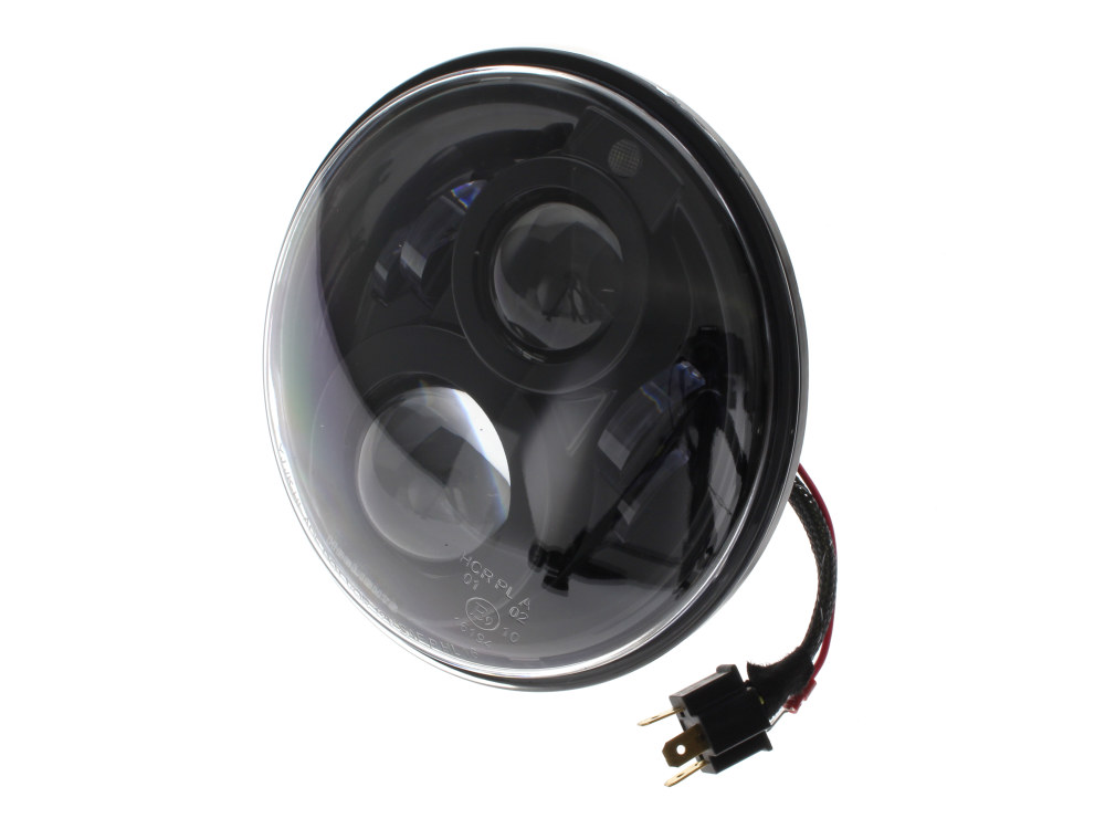 7in. LED HeadLight Insert with Parker - Black. Fits Most H-D, Indian Chief Classic & Dark Horse Models with 7in. Headlight.