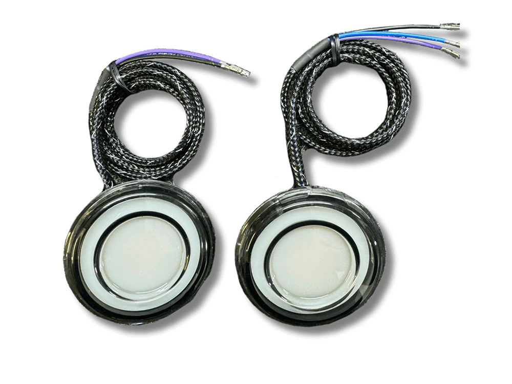 FusionFX LED DRL Front Turn Signal Inserts. Amber Turn, White Run. Fits Road Glide 2015up.
