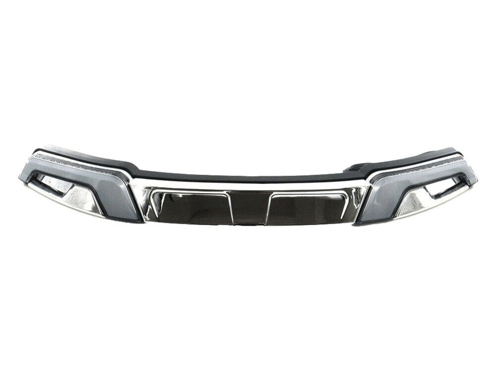FusionFX LED DRL Windshield Trim with Amber Turn, White Run & Smoke Lens – Chrome. Fits Touring 2014up.