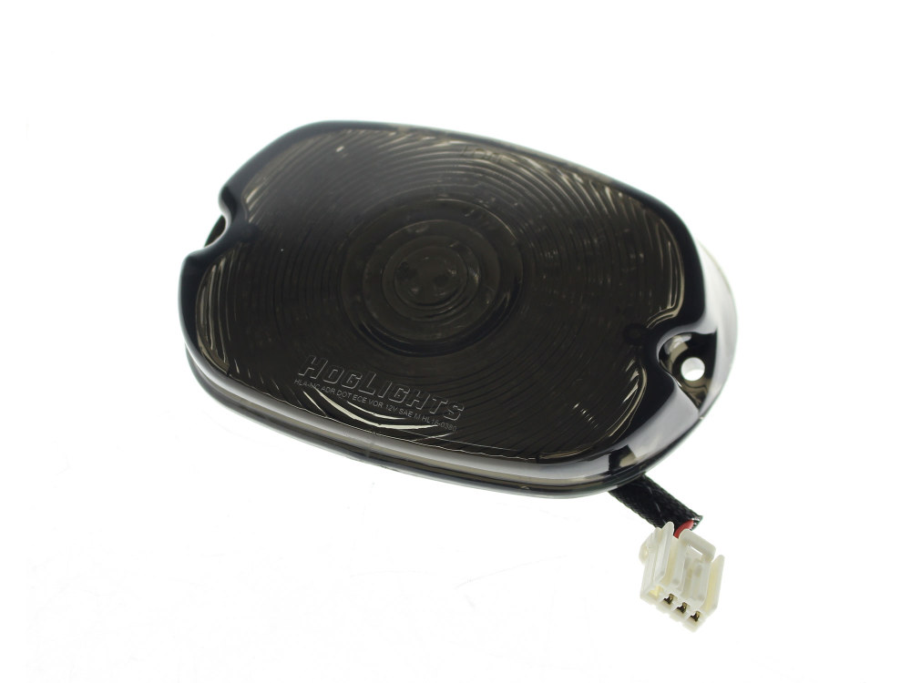 LED Low Profile Taillight with Smoke Lens & Number Plate Illumination. Fits Most 1999up Models