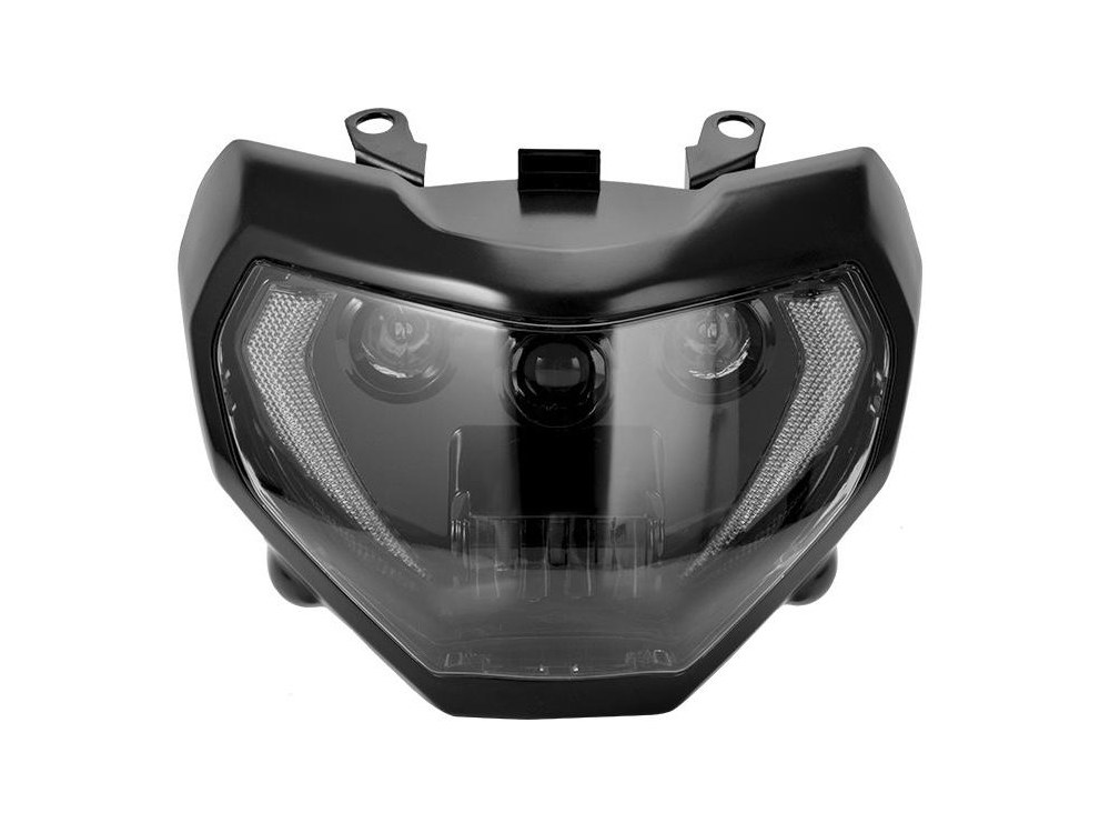 LED Headlight Insert – Black. Fits Yamaha FZ07 2014-2017 & MT07 2018up.