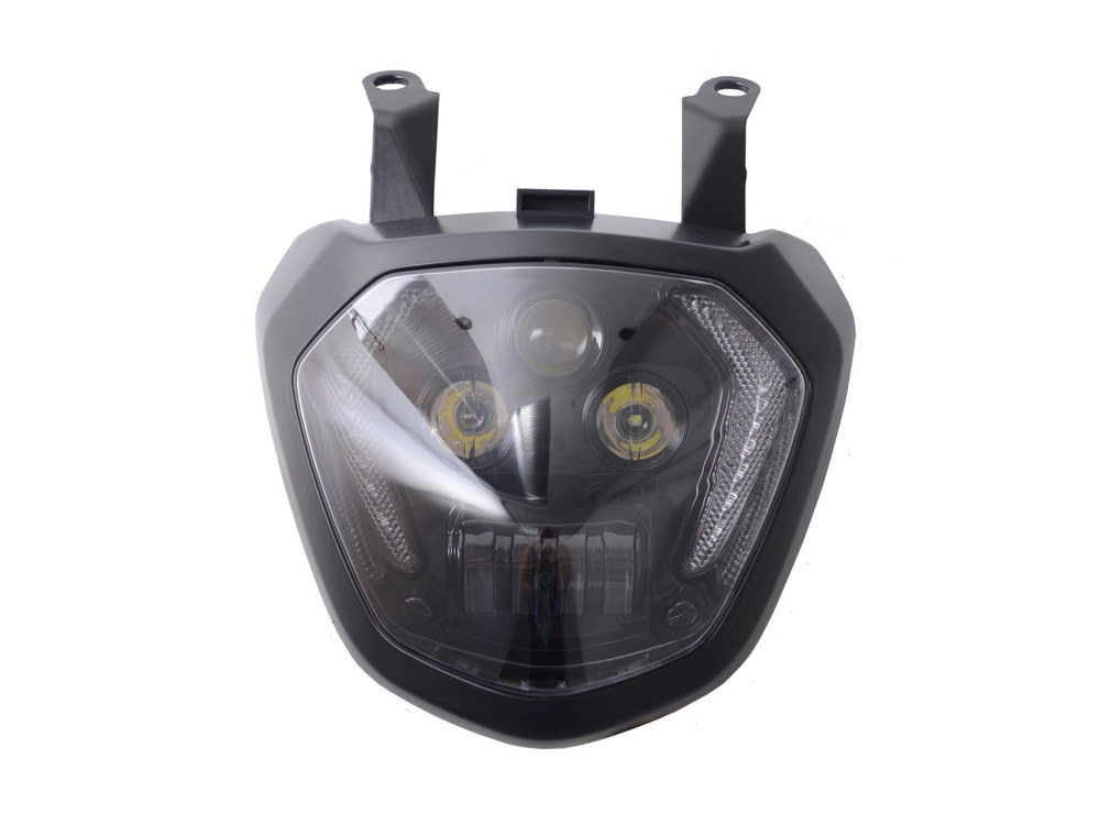 LED Headlight Insert – Black. Fits Yamaha FZ07 2014-2017 & MT07 2014-2017