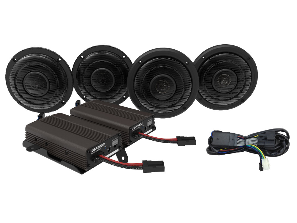 Wild Boar, 600 Watt Amp x 4 Speaker Kit. Fits 2014up Touring Ultra Models.