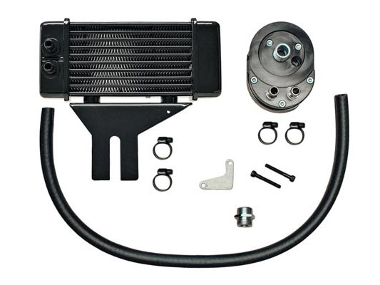 10-Row LowMount Oil Cooler Kit. Fits Dyna 1991-2017.