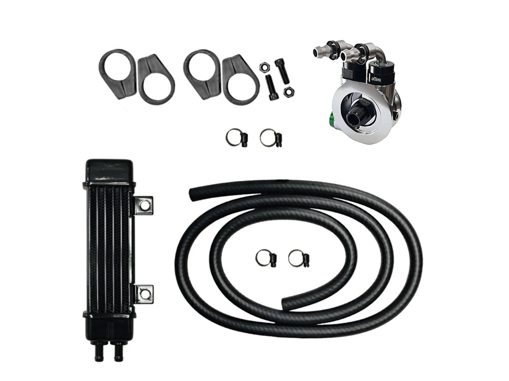 6-Row Vertical Slimline Oil Cooler Kit. Fits Sportster 1986-2021
