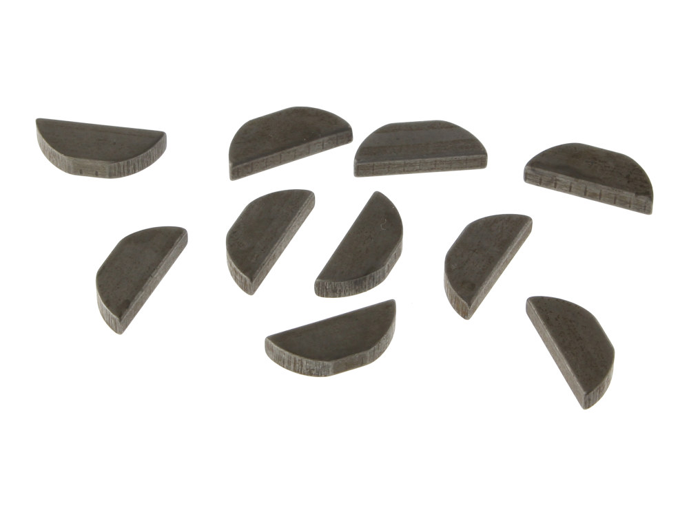 Pinion Shaft Gear Key - Pack 10. Fits Big Twin Pinion Gear 1954-1990 & Fits Big Twin Oil Pump Drive Gear 1954-1975.