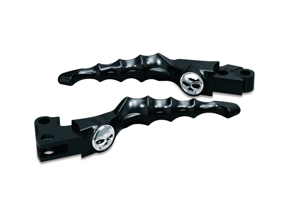 Zombie Levers – Black. Fits Softail 1996-2014, Dyna 1996-2017, Touring 1996-2007 & Sportster 1996-2003