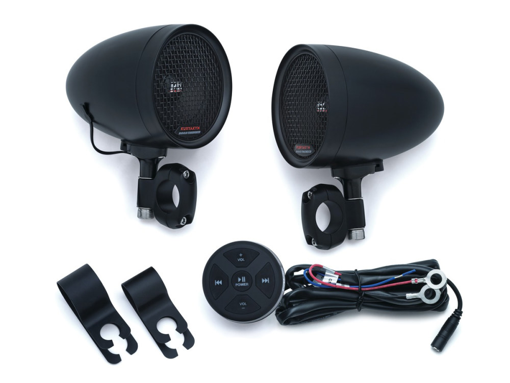 Road Thunder Speaker Pods & Bluetooth Audio Controller by MTX – Black.