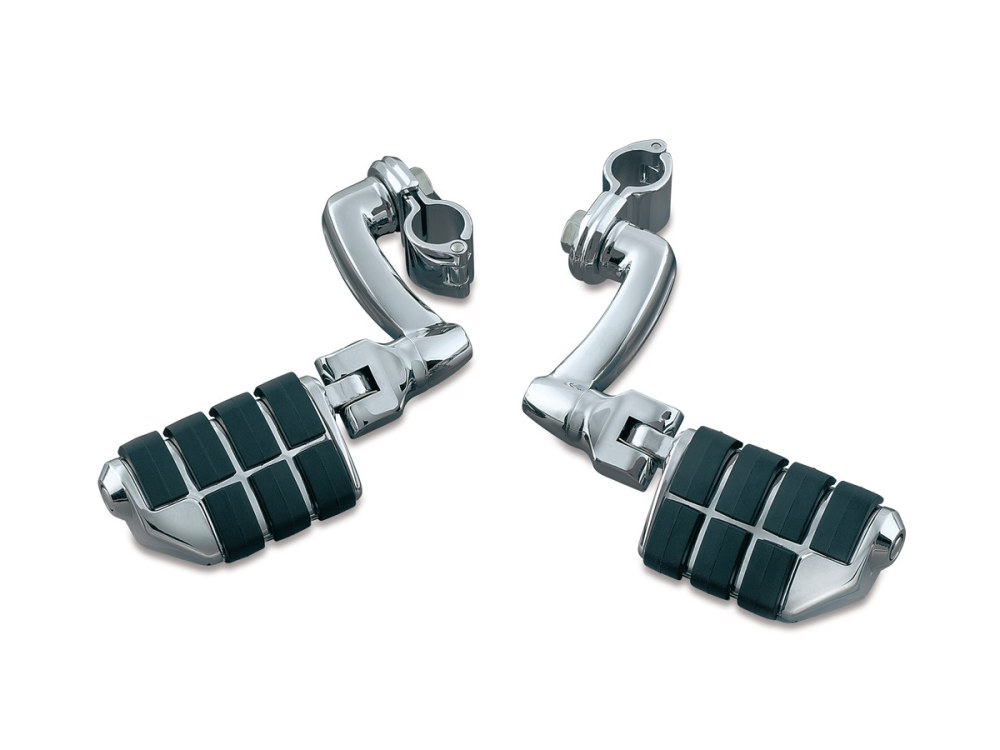 Longhorn Offset Highway Footpegs with Dually & 1-1/4in. Clamps.
