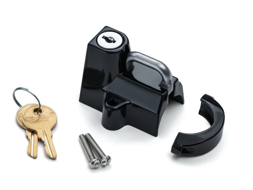 Universal Helmet Lock - Black. Fits 7/8in. to 1-1/4in. Tube.