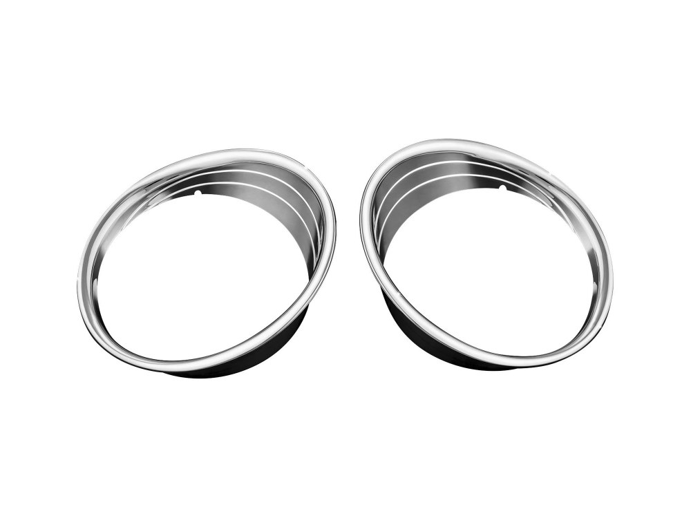 Driving Light Bezels. Fits Indian Chief 2014up.