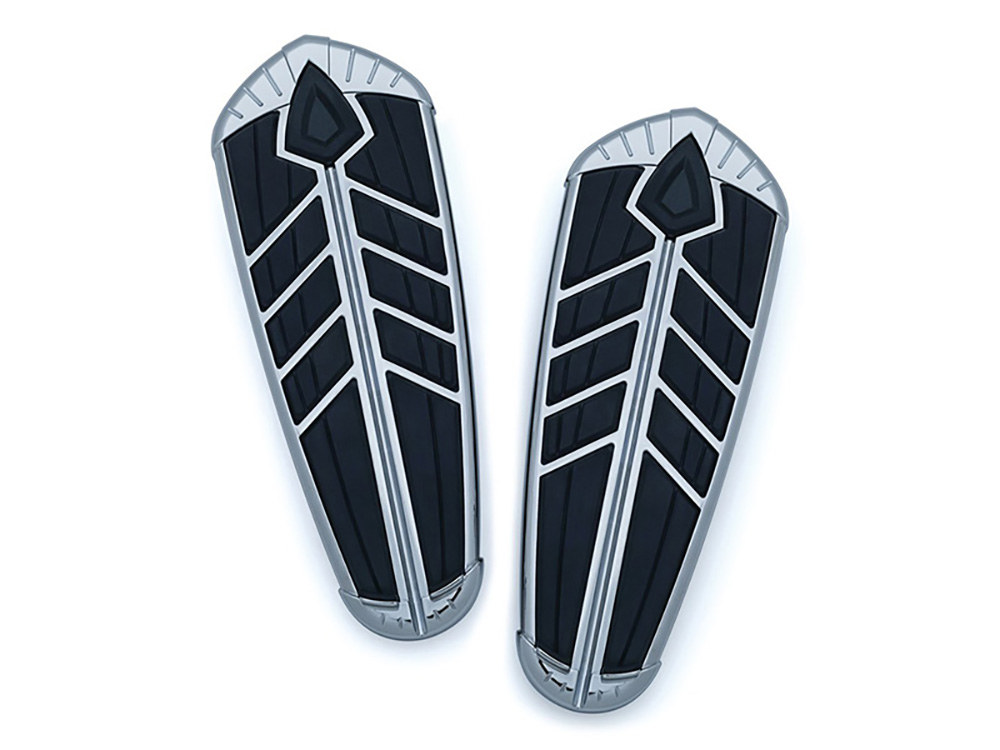 Front Spear Floorboard Inserts – Chrome. Fits Indian 2014up.