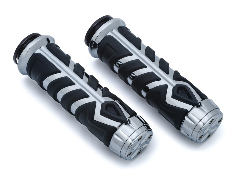 Spear Handgrips - Chrome. Fits Indian 2018up.