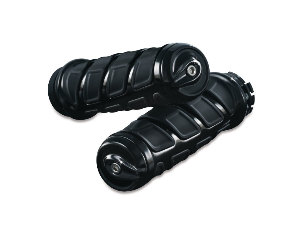 Kinetic Handgrips – Black. Fits H-D 2008up with Throttle-by-Wire.