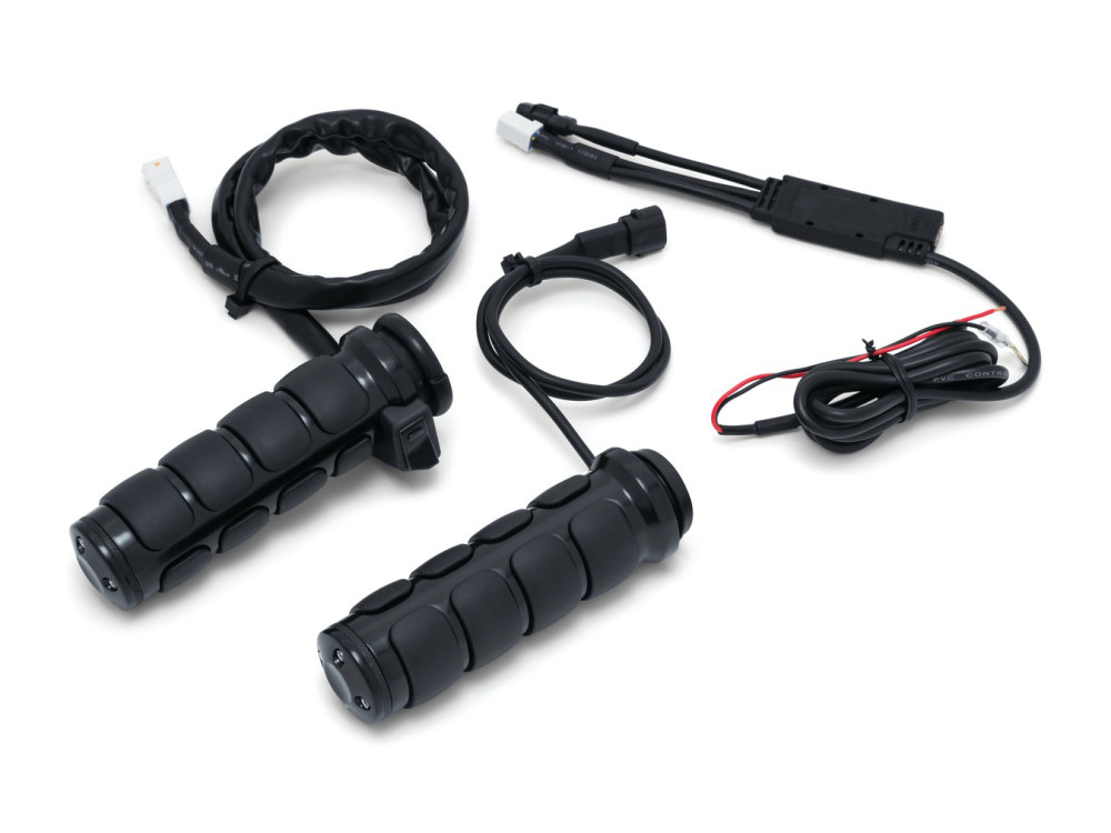 Heated ISO Handgrips – Black. Fits H-D 2008up with Throttle-by-Wire.