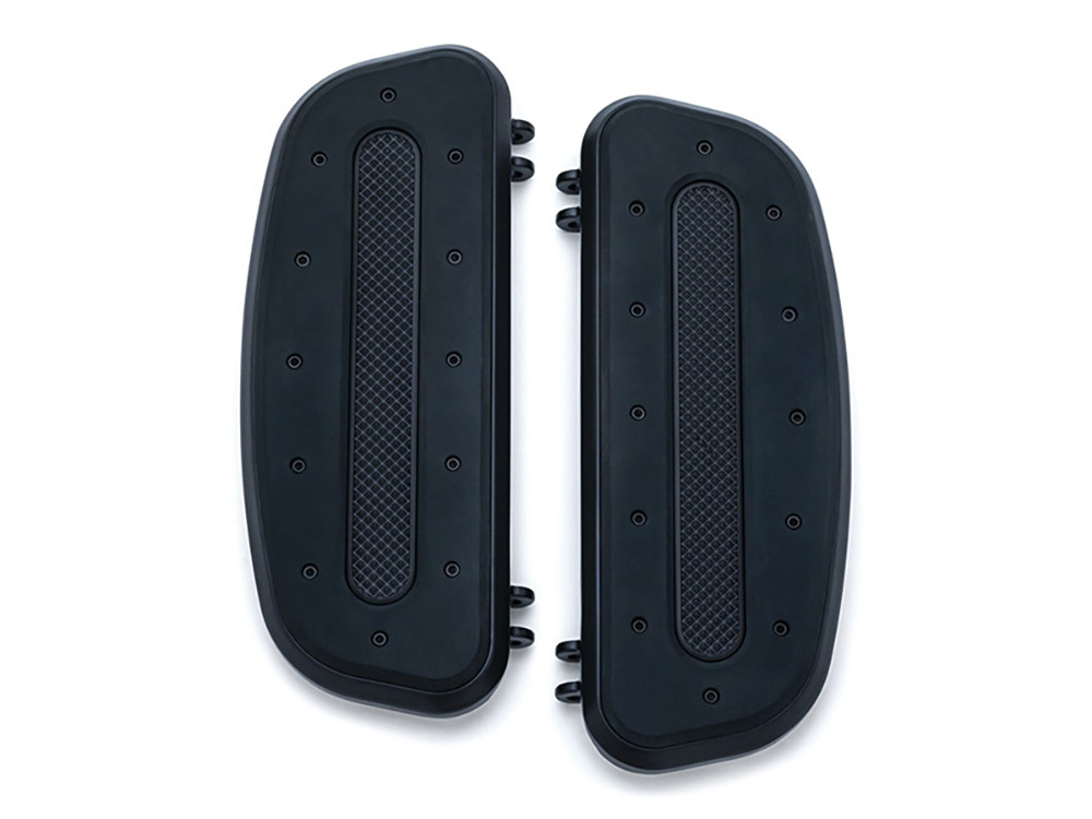 Front Heavy Industry Floorboards – Black. Fits Touring 1983up, FL Softail 1986-2017 & Dyna Switchback 2012-2016.