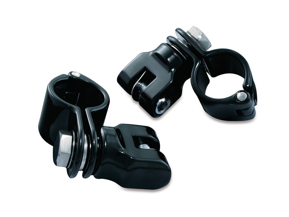 Footpeg Mnts with 1-1/4in. Magnum Quick Clamp – Black.