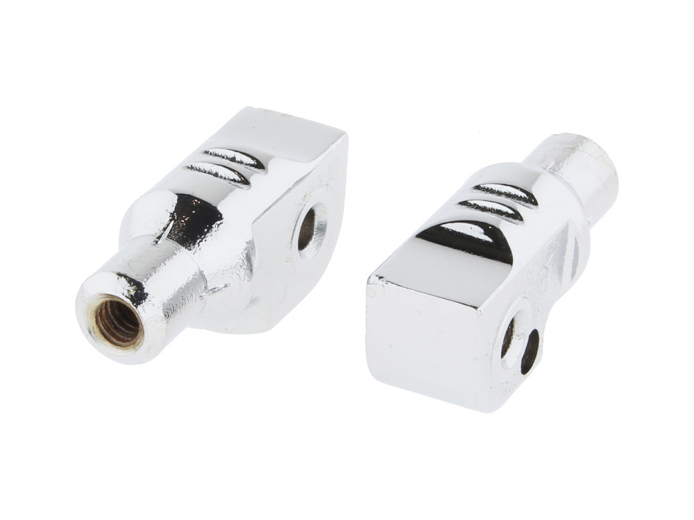 Rear Tapered Footpeg Mounts - Chrome. Fits Yamaha.