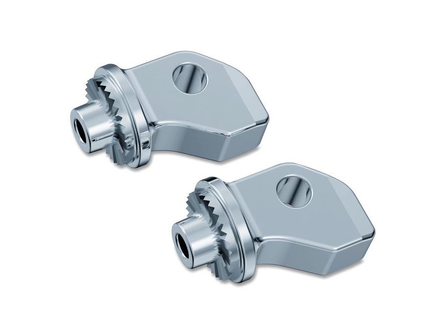 Front Splined Footpeg Mounts – Chrome. Fits Indian Scout.