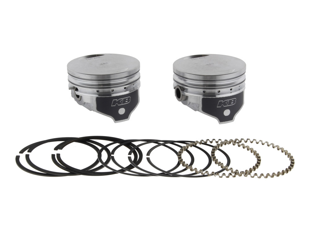 +.020in. Flat Top Pistons with 9.0:1 Compression Ratio. Fits Sportster 1986-2021 with 1200cc Engine & Sportster 1986-1987 with 1100cc Engine.