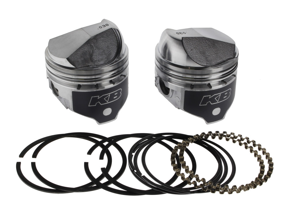 +.030in. Dome Top Pistons with 8.2:1 Compression Ratio. Fits Sportster 1972-1985 with 1000cc Engine.