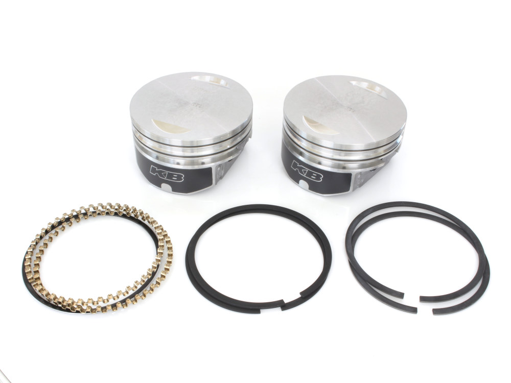Std Flat Top Pistons with 9.3:1 Compression Ratio. Fits Twin Cam 1999-2006 with Big Bore 88ci to 95ci Conversion.