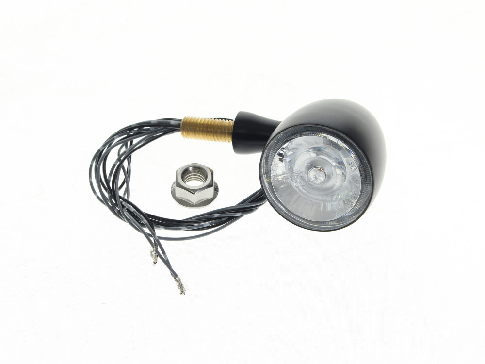 Bullet 1000 PL LED Turn Signal - Amber Turn - White Running Light - Black.