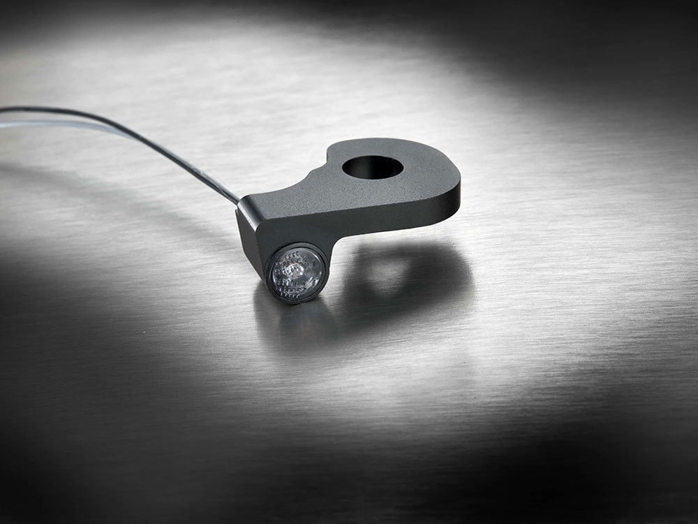 Dash A Under Perch Turn Signal Right - Black. Fits Softail 2015-2024 & Touring 2009-2023 Models with Cable Clutch