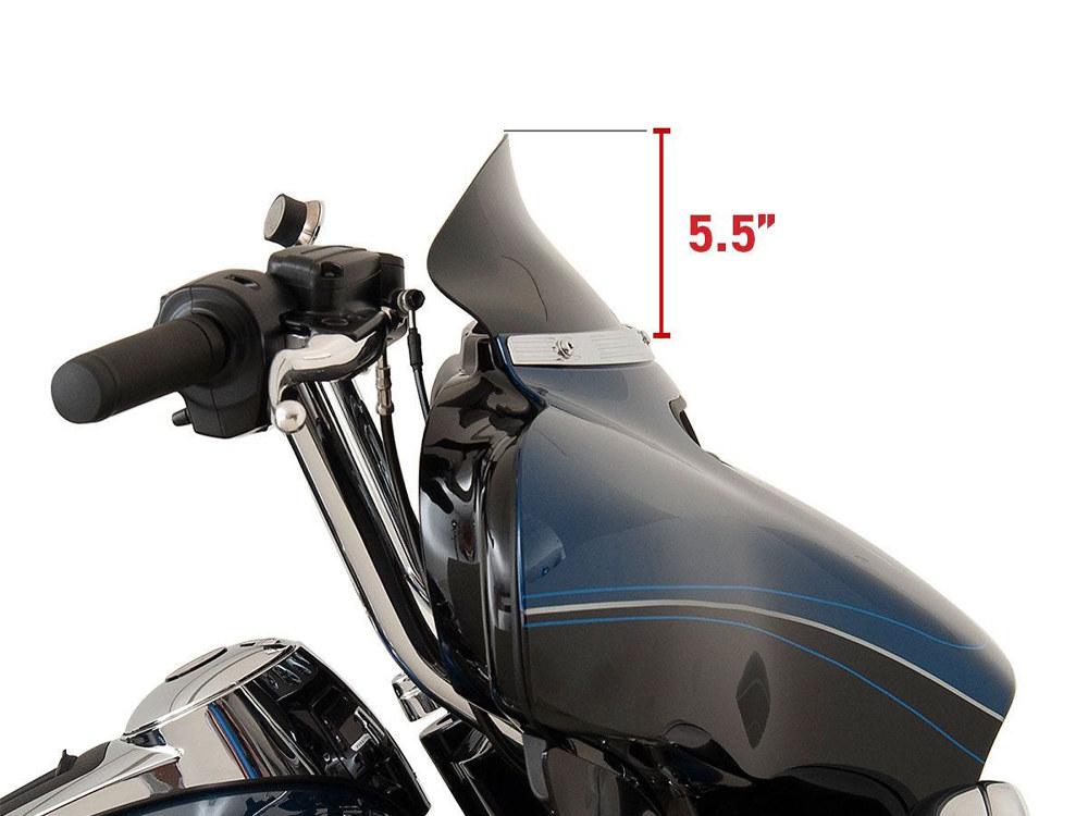 5in. Flare Windshield - Dark Smoke. Fits Electra Glide, Tri Glide & Street Glide 2014-2023