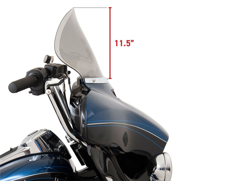 11.5in. Flare Windshield - Dark Smoke. Fits Electra Glide, Tri Glide & Street Glide 2014-2023