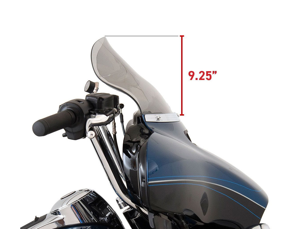 10.5in. Flare Windshield - Dark Smoke. Fits Electra Glide, Tri Glide & Street Glide 2014-2023